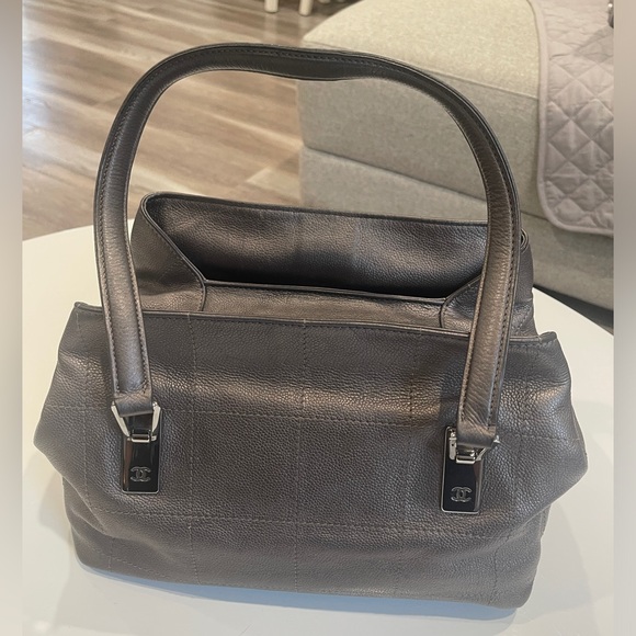 CHANEL Handbags - Chanel Caviar Leather Square Quilted Shoulder Bag Tote